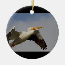 White Pelican Departure Christmas Ornament