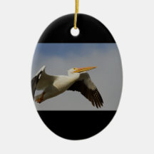 White Pelican Departure Ornaments
