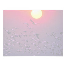 White Pelican in Haze Custom Invitations