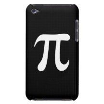 White pi symbol on black background iPod touch case