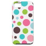 White & Pink Polkaz iPhone 5 Cases