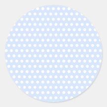 White Polka Dots on Baby Blue Sticker