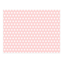 White Polka Dots on Pale Pink Post Card