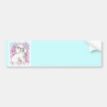 White Poodle in the Lilacs Art and Gifts Bumper Stickers