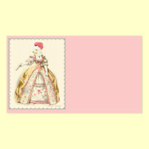 White Poodle Marie Antoinette Business Cards business cards
