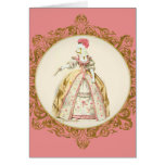 White Poodle Marie Antoinette Greeting Cards