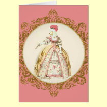 White Poodle Marie Antoinette cards