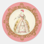White Poodle Marie Antoinette Sticker