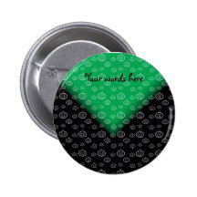 White pumpkins on green black fade pin