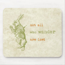 White Rabbit, Alice in Wonderland Mouse Pads