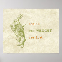 White Rabbit, Alice in Wonderland Poster