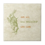 White Rabbit, Alice in Wonderland Ceramic Tile