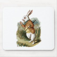 White Rabbit from Alice in Wonderland Mouse Pad