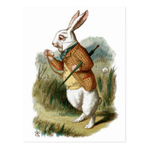 White Rabbit from Alice in Wonderland Postcard