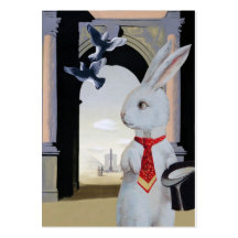 White Rabbit in  Paris - Two Sided Business Card Template