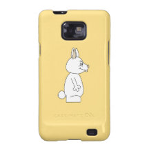 White Rabbit on Yellow Background. Samsung Galaxy S Covers