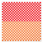White, Red and Orange Polka Dot Art Photo