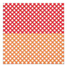 White, Red and Orange Polka Dot Art Photo