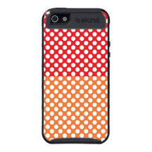 White, Red and Orange Polka Dot iPhone 5 Case
