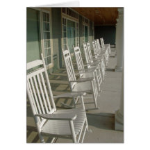 White Rocking Chairs Greeting Cards