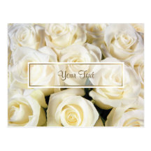 White Rose Elegance Template Post Cards