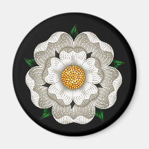 White Rose of York Fridge Magnet