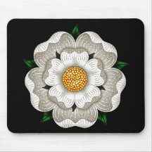 White Rose of York Mousemats