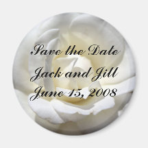 White Rose, Save the Date Magnet