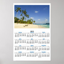 White Sand Beach in Palawan Poster Calendar