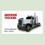 White Semi Truck Driver business cards