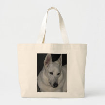 White Shepard Tote Bags
