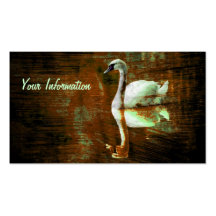 White Swan Grunge Business Cards