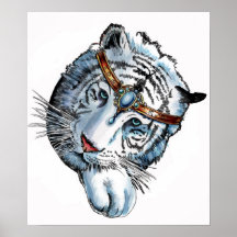 White Tiger. by Portia St. Luke Print