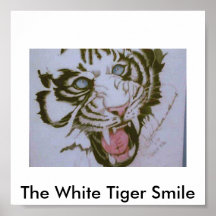 White Tiger Print