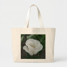 white tulip tote bags