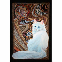 White Turkish Angora Acrylic Cut Outs