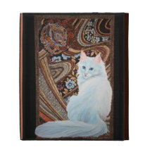 White Turkish Angora iPad Folio Case