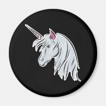 white unicorn head magnet