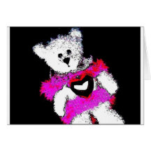 white valentine teddy bear princess Photo 9724 Greeting Cards
