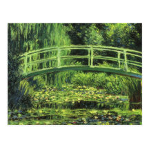 White Water Lilies by Monet, Vintage Impressionism Post Cards