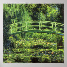 White Water Lilies by Monet, Vintage Impressionism Posters