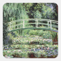 White Waterlilies, 1899 Square Sticker