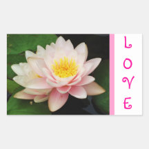White Waterlily/Lotus Flower Love Custom Sticker