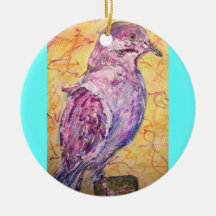 White-winged Dove art Ornaments