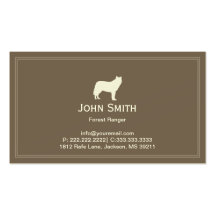 White Wolf Forest Ranger Business card