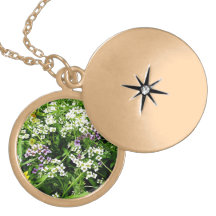 White, Yellow and Lavender Flowers Personalized Necklace