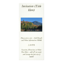 Whiteface Mountain over Little Cherrypatch Pond Custom Invitations