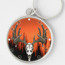 Whitetail deer skull key chains