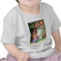 "WHO ARE YOU?" THE CHESHIRE CAT ASKS ALICE. TEES