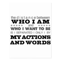 Who I Am Grey Postcard